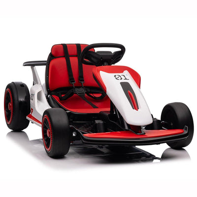 Red 24V Upgraded Vortex Drifting Go Kart.