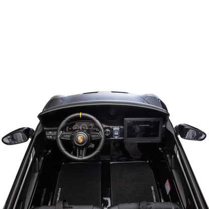 Glossy Black, Licensed LX MP4 Edition 24V/4WD Porsche 911 GT3 Kids Ride on Car
