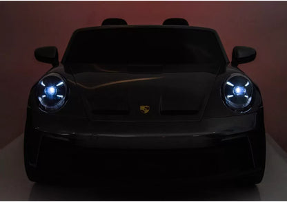 Glossy Black, Licensed LX MP4 Edition 24V/4WD Porsche 911 GT3 Kids Ride on Car