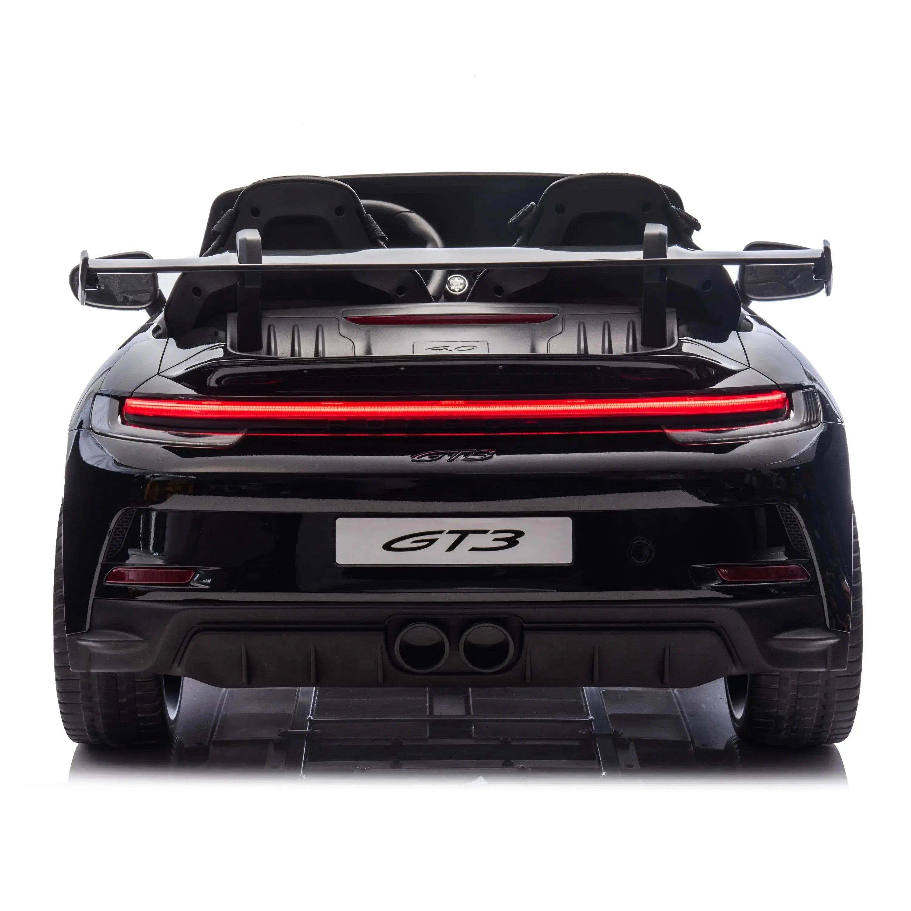 Glossy Black, Licensed LX MP4 Edition 24V/4WD Porsche 911 GT3 Kids Ride on Car