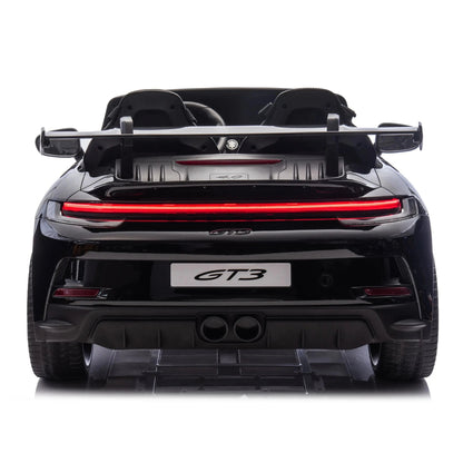 Glossy Black, Licensed LX MP4 Edition 24V/4WD Porsche 911 GT3 Kids Ride on Car