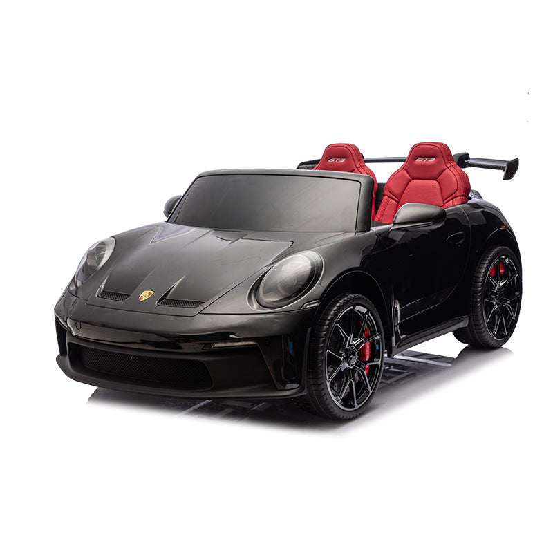 Glossy Black, Licensed LX MP4 Edition 24V/4WD Porsche 911 GT3 Kids Ride on Car