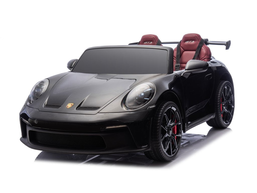 Glossy Black, Licensed LX MP4 Edition 24V/4WD Porsche 911 GT3 Kids Ride on Car