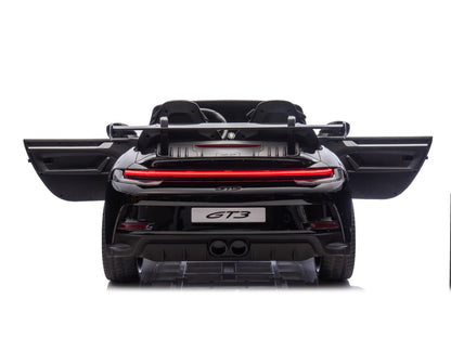 Glossy Black, Licensed LX MP4 Edition 24V/4WD Porsche 911 GT3 Kids Ride on Car