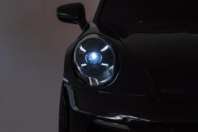 Glossy Black, Licensed LX MP4 Edition 24V/4WD Porsche 911 GT3 Kids Ride on Car W/ EVA Rubber Wheels & RC.
