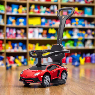 Lamborghini 3-in-1 Kids Push Ride-On Car