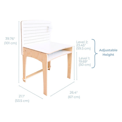 LUMEN - Big Kid Desk & Chair | Adjustable Height Study Table.