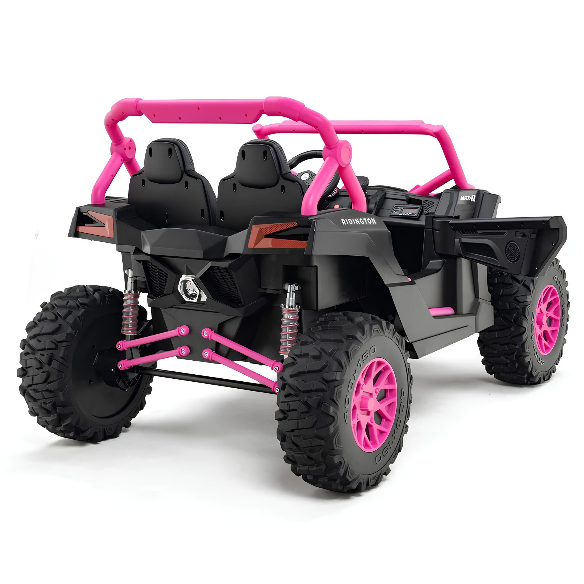 Pink XXL Premium MegaTrek Pro 2-Seater 24V 4X4/AWD Kids Ride on UTV Buggy W/ EVA Wheels, BT & RC