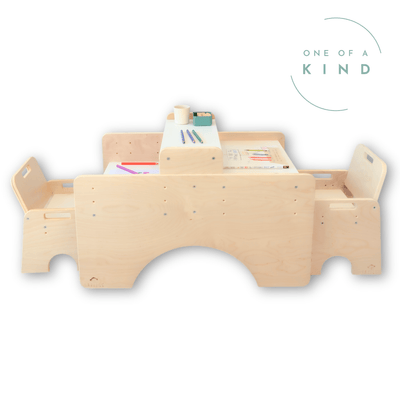 PAPAYA DOUBLE - Adjustable Montessori Table & Chair Set for Two.