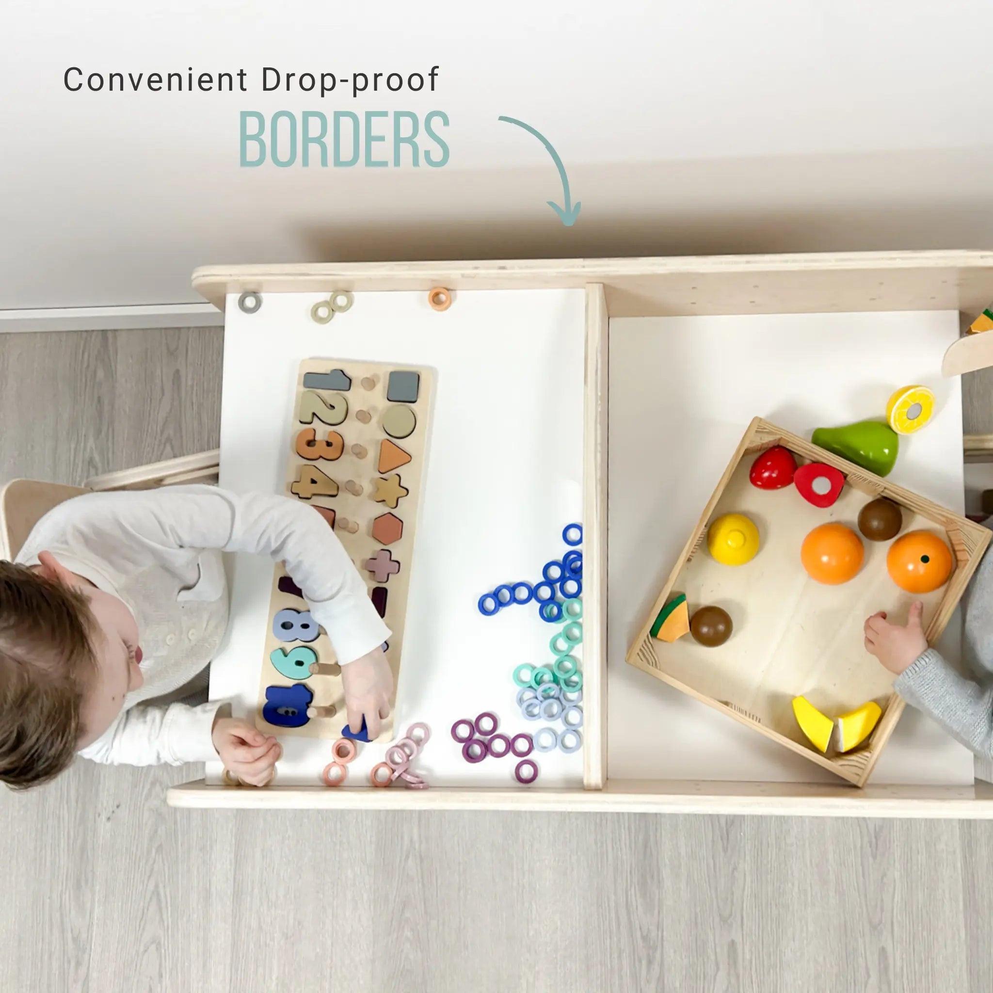 PAPAYA DOUBLE - Adjustable Montessori Table & Chair Set for Two.