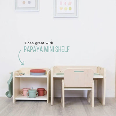 PAPAYA SET - Weaning Montessori Table and Chair Adjustable Height.