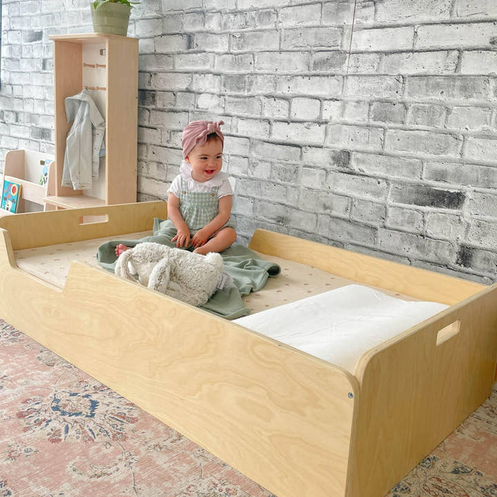 APPLE CRIB - Montessori Floor Bed with Rails.