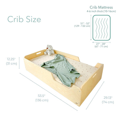 APPLE CRIB - Montessori Floor Bed with Rails.