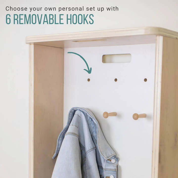 MANGO - Montessori Cubby Coat Rack.