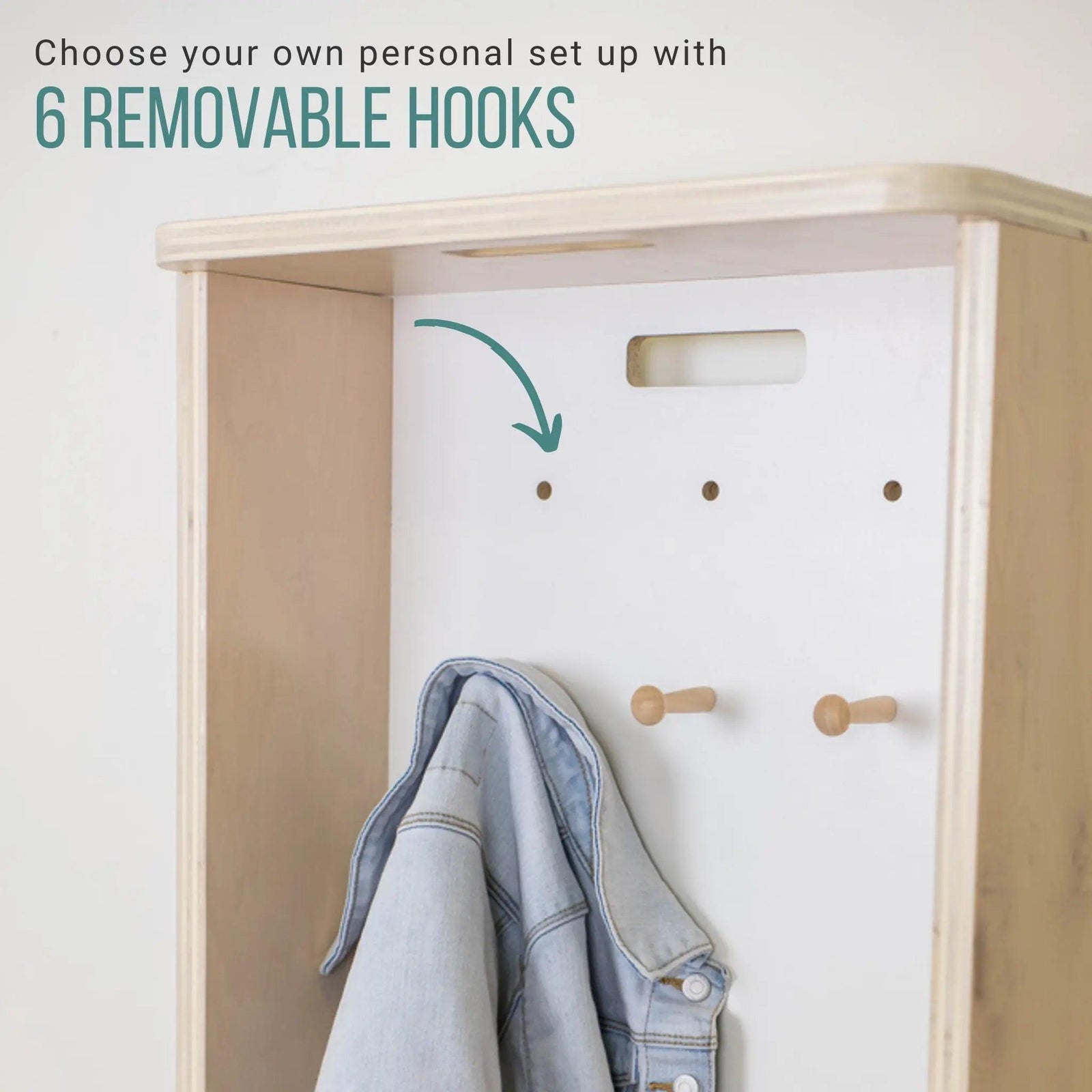 MANGO - Montessori Cubby Coat Rack.