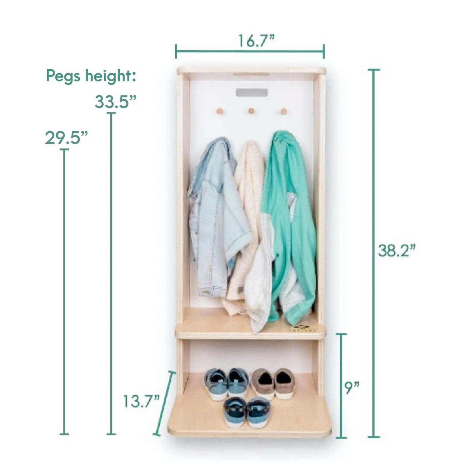 MANGO - Montessori Cubby Coat Rack.