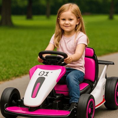 Pink 24V Upgraded Vortex Drifting Go Kart.