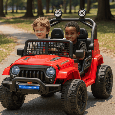 Red 24V TrailX 2-Seater 24V 4X4/AWD Kids Ride on UTV Buggy W/ EVA Rubber Wheels, Music & RC.