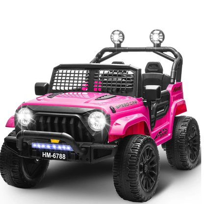 Pink 24V TrailX 2-Seater 24V 4X4/AWD Kids Ride on UTV Buggy W/ EVA Rubber Wheels, Music & RC