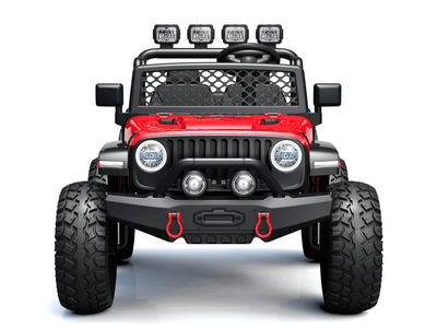 Red 24V TrailMax Edition XXL 2-Seater 24V 4X4/AWD Kids Ride on Truck W/ EVA Rubber Wheels, BT & RC.