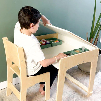 LUMEN - Big Kid Desk & Chair | Adjustable Height Study Table.