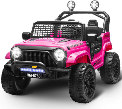 Pink, 2-Seater TrailX 24V/4x4 Truck for Kids, Eva Wheels, Rc