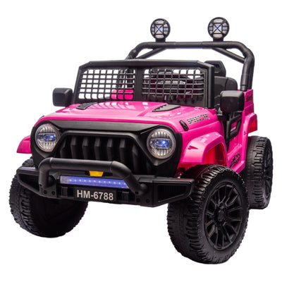 Pink 24V TrailX 2-Seater 24V 4X4/AWD Kids Ride on UTV Buggy W/ EVA Rubber Wheels, Music & RC.