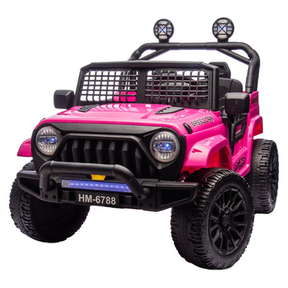 Pink, 2-Seater TrailX 24V/4x4 Truck for Kids, Eva Wheels, Rc