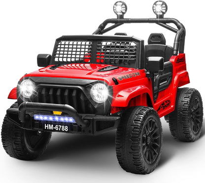 Red, 2-Seater TrailX 24V/4x4 Truck for Kids, Eva Wheels, Rc