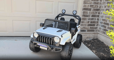 White 24V TrailX 2-Seater 24V 4X4/AWD Kids Ride on UTV Buggy W/ EVA Rubber Wheels, Music & RC.