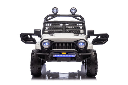 White, 2-Seater TrailX 24V/4x4 Truck for Kids, Eva Wheels, Rc