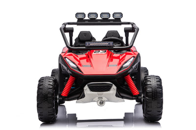 Red 24V Thunder X Pro 2-Seater Ride-On Buggy | Silent Motors, EVA Wheels & Leather Seats