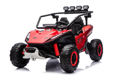 Red 24V Thunder X Pro 2-Seater Ride-On Buggy | Silent Motors, EVA Wheels & Leather Seats