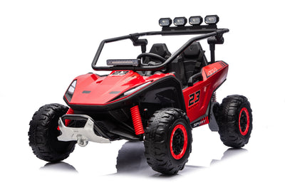 Red 24V Thunder X Pro 2-Seater Ride-On Buggy | Silent Motors, EVA Wheels & Leather Seats