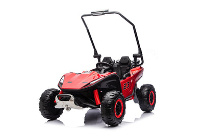Red 24V Thunder X Pro 2-Seater Ride-On Buggy | Silent Motors, EVA Wheels & Leather Seats