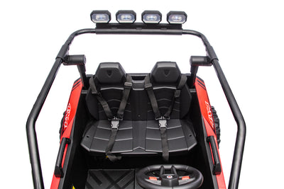 Red 24V Thunder X Pro 2-Seater Ride-On Buggy | Silent Motors, EVA Wheels & Leather Seats
