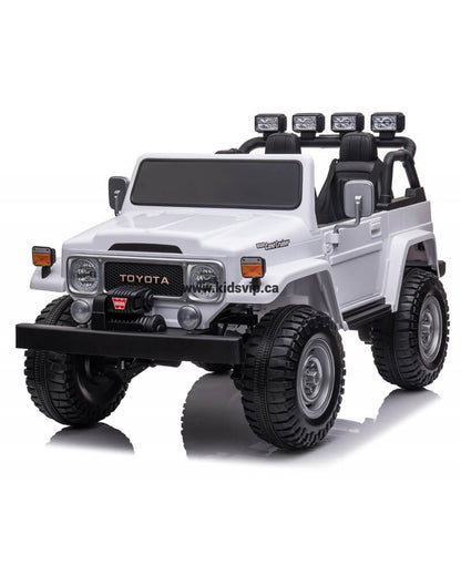 White 2-Seater Premium Edition Toyota 24V / 4x4 Truck for Kids, RC image 7