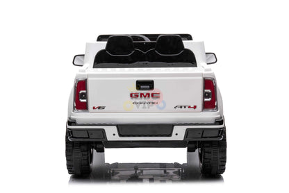 Official 12V GMC Canyon AT4 2-Seater  Ride-On Truck, Rubber Wheels, Leather Seats, Storage, Tailgate, RC image 11