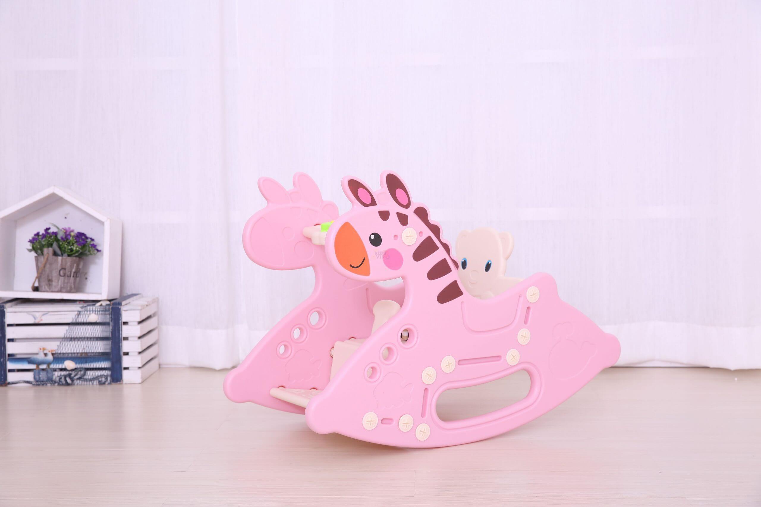 Toddlers and Infants Rocking Deer Edition Chair with Music - Pink image 2