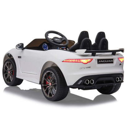White Jaguar F Type Kids Licensed Ride-On Car with Rubber Wheels, Bluetooth, RC image 9