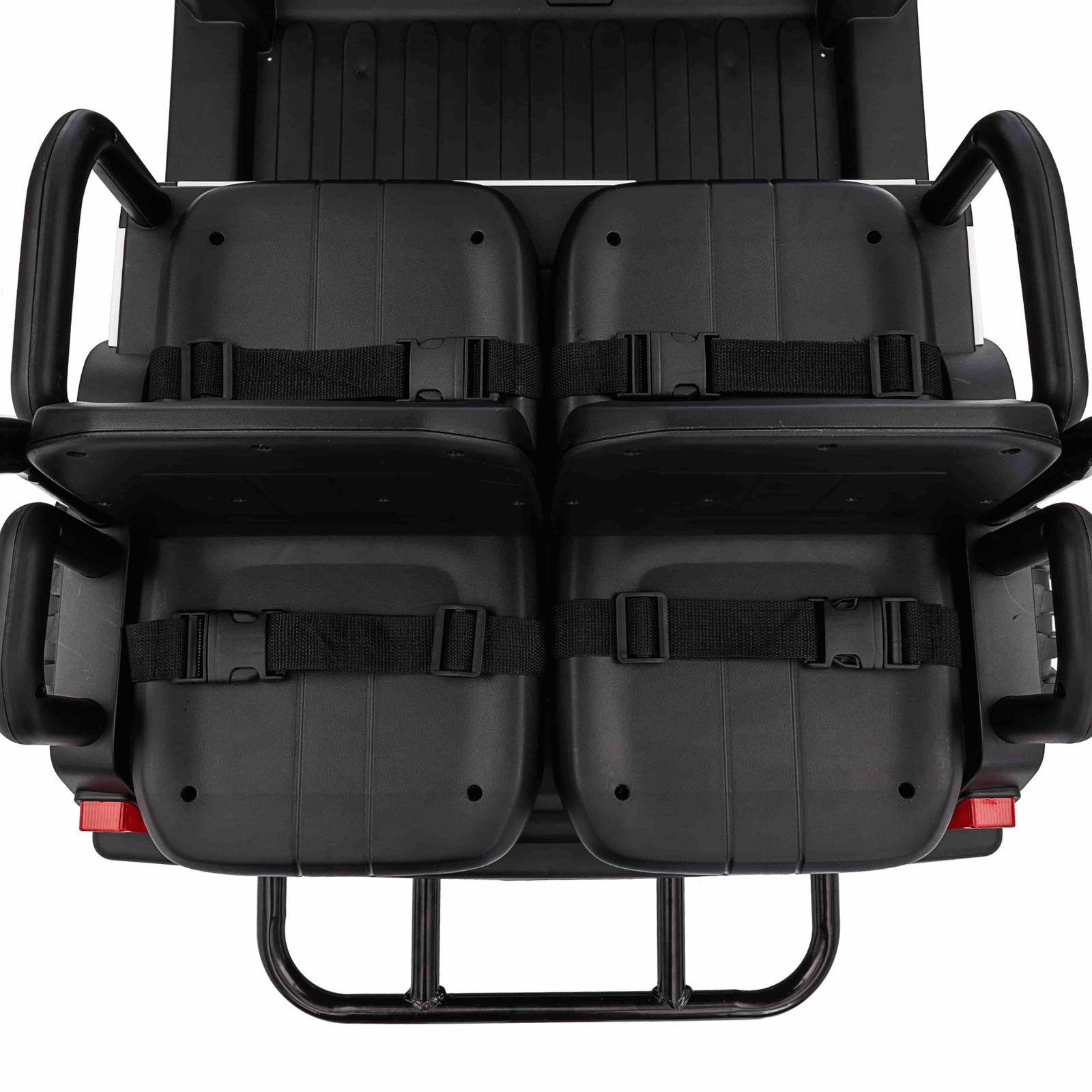 24V White Golf Buggy Edition 4-Seater 4x4 Kids' Ride-On UTV W/ Canopy, EVA Rubber Wheels, Music & RC.