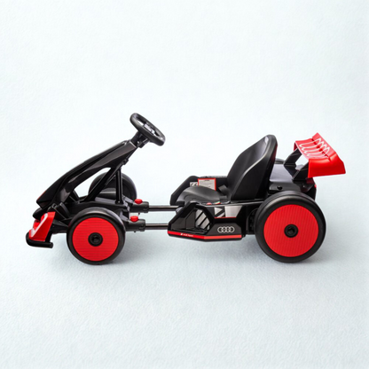 24V Red Newest Upgraded Audi Drifting Go Kart W/ 180° Drift, Bluetooth Music & Lights