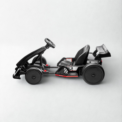 24V Black Newest Upgraded Audi Drifting Go Kart W/ 180° Drift, Bluetooth Music & Lights