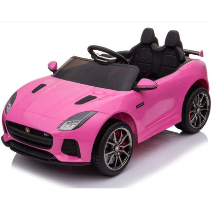 Pink Jaguar F Type Kids Licensed Ride-On Car with Rubber Wheels, Bluetooth, RC image 10