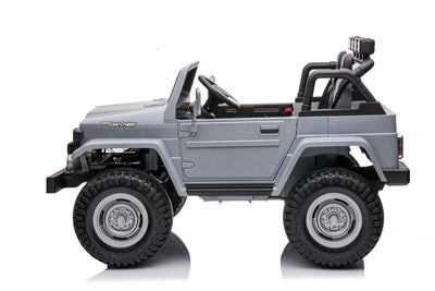 24V Grey 2-Seater Premium Edition Toyota 4x4 Truck for Kids W/ EVA Rubber Wheels, Music & RC.