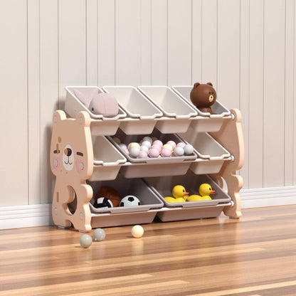Pink Kids and Toddlers Toy Storage/Organizer with Bins Bear Edition image 4