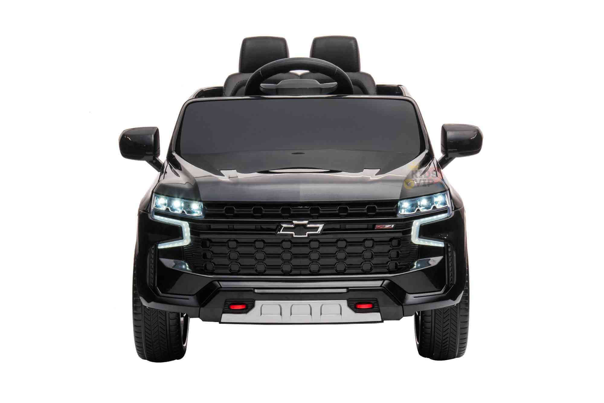 Officially Licensed Chevrolet Tahoe 1-Seater 12V Toddlers' And Kids' Ride-On Truck w/ Rubber Wheels, Leather Seats, USB, SD, MP3, BT, Parent RC - KIDS VIP image 1
