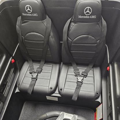 Exclusive Matte Black Mercedes Benz G Series 2-Seater 24V Kids Ride-on Truck, EVA Wheels, Leather Seats, Light-up Logo, 4WD, BT, RC image 13