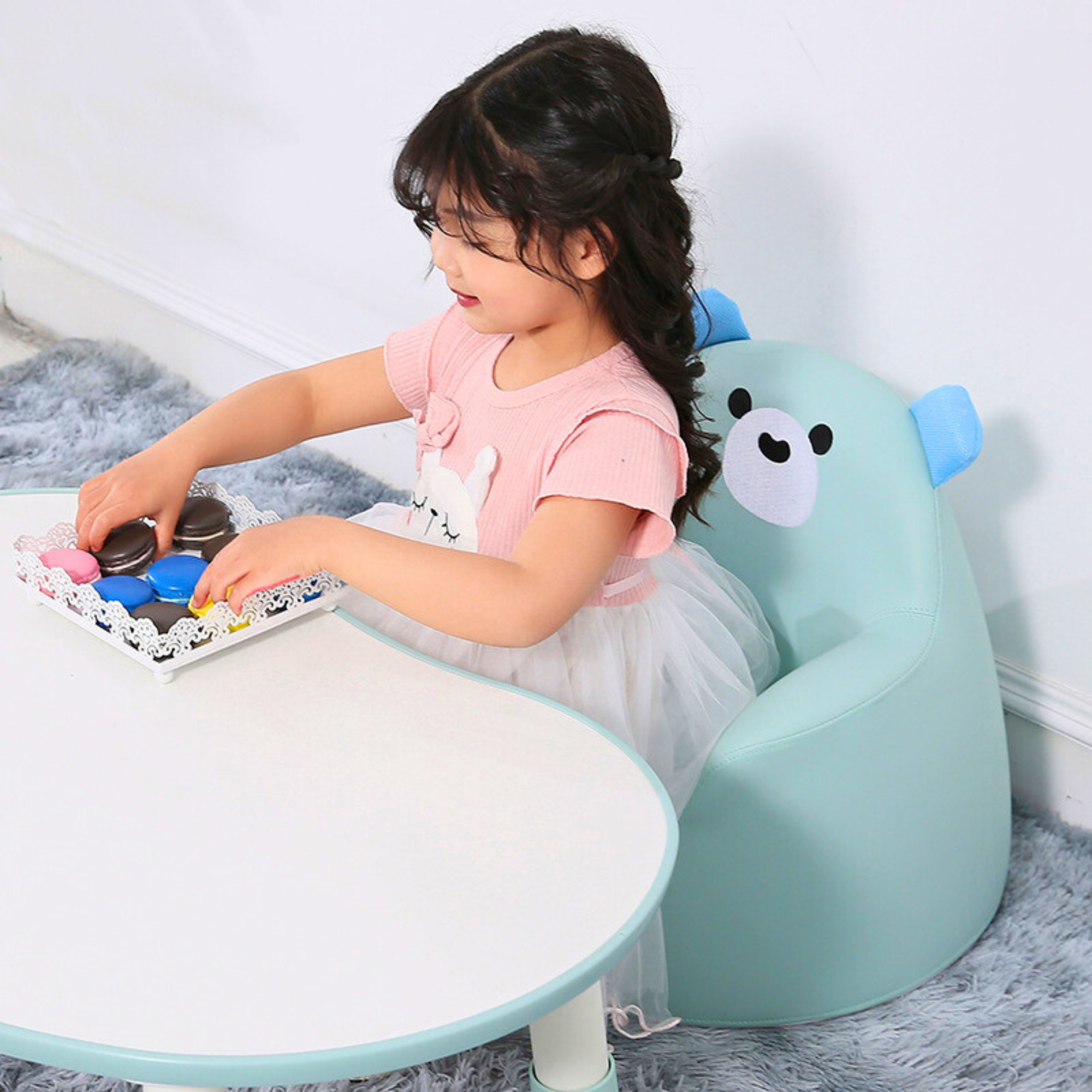 Kids and Toddlers Cozy Soft Sofa/Chair Panda Edition - Blue image 10