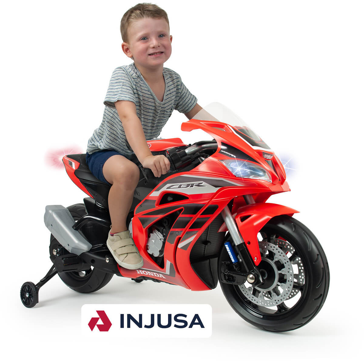 INJUSA | Honda CBR Sport Edition 12V Motorcycle | Removable, Rear Stabilizing Wheels image 3